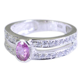 Claire Multicolor Halo Ring with Pink Gemstone Accent